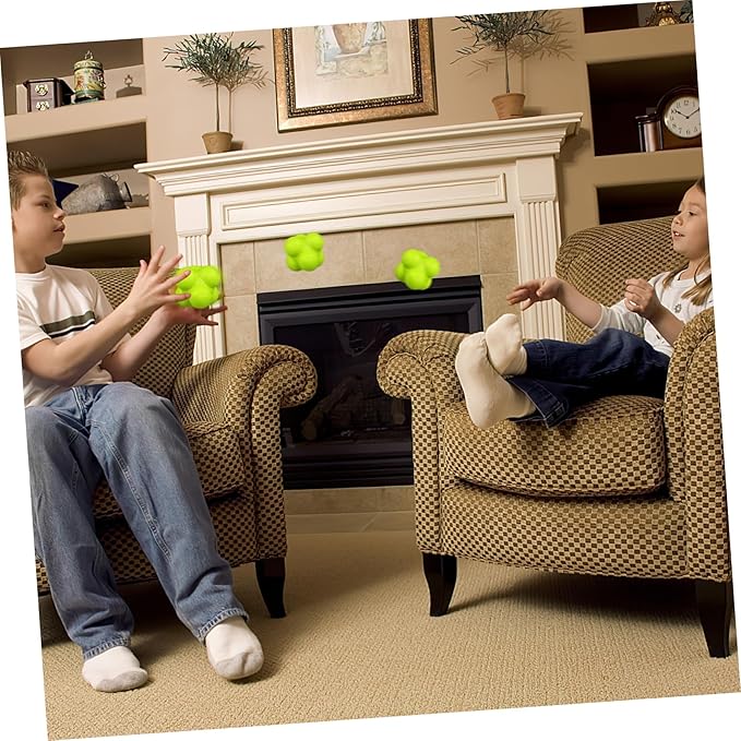 SUPVOX 6 Pcs Hexagonal Reaction Balls Agility Trainer with High Difficulty for Soccer Basketball Volleyball Football Training Hand Eye Coordination and Reflex Speed