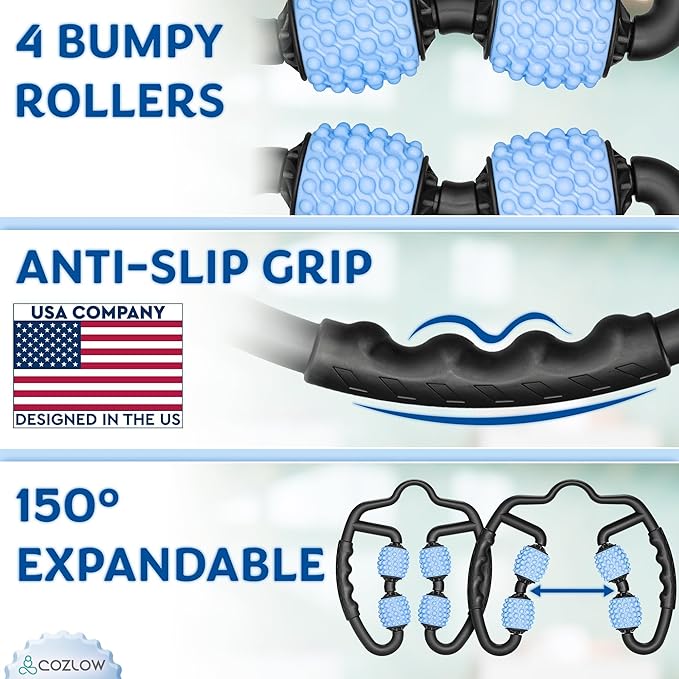 COZLOW Dual Sided Muscle Roller - Cellulite Massager for Arms and Legs - Flexible Massage Tool - Effective Sculpting Massage for Thighs, Butt