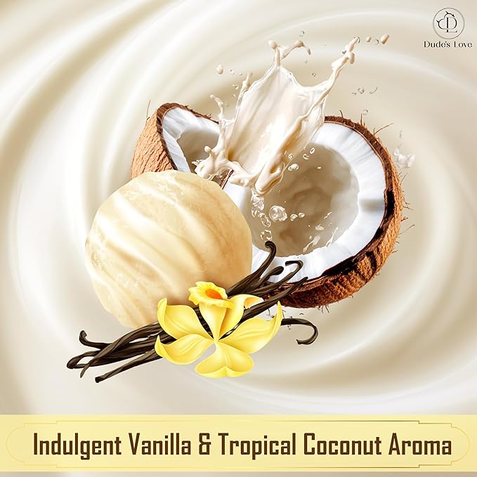 Vanilla Coconut Body Massage Oil | with Vitamin E & Jojoba Oil | Deep Hydration for Dry Skin | Non-Greasy, Fast-Absorbing Formula | 8.45 fl oz (250ml)