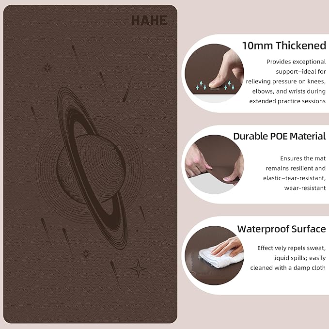 Large Yoga Mat, 72"x40"x0.4"Thick, Extra Wide Exercise Mat, Oversized Non Slip Workout Mat with Strap for Yoga, Pilates, Fitness, Home Gym Studio