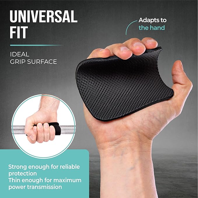 PULLUP & DIP Neoprene Grip Pads for Weightlifting [Set of 4], Workout Pads, The Alternative to Gym Workout Gloves, Gym Pads for Weightlifting & Calisthenics, No More Sweaty Gym Gloves