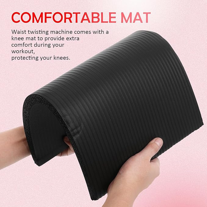 IMIKEYA Four-wheeled Ab Roller Board with Mat, Multi-directional Abdominal Wheel for Core Workout, Pink Abdominal Trainer for Home Fitness Men and Women