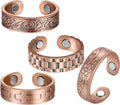 BioMag Magnetic Rings, Pure Copper Rings for Men Women, Adjustable Fingers Thumb Ring Jewelry Gift