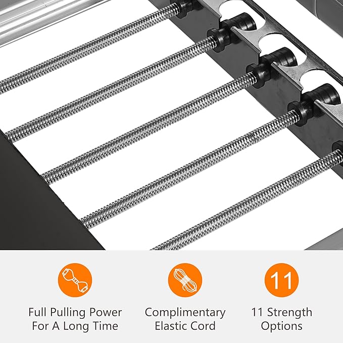 Pilates Reformer Machine, Foldable Pilates Reformer Machine Equipment for Home and Gym, with Dual Resistance, Springs and 5 Cords, Up to 330 lbs