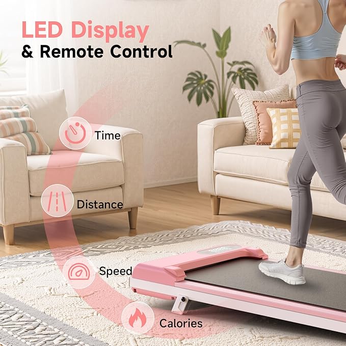 Incline Walking Pad with Handle Bars, 3.5HP Foldable Portable Treadmills for Home Office, Low Noise <40dB Under Desk Treadmill with 330LB Capacity, Wide Running Belt with Remote Control & LED Display
