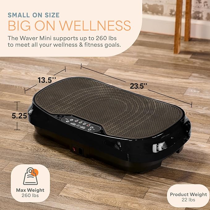 Lifepro Vibration Plate for Lymphatic Drainage – Whole Body Vibrating Platform Exercise Machine for Muscle Toning & Recovery with Remote Max Load 260 lb