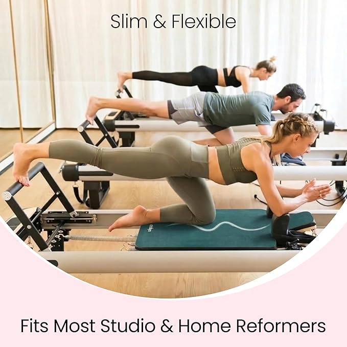Pilates Reformer Mat Non Slip – Washable Reformer Mat Cover with Grip Socks & Mesh Bag, Sweat Absorbing Pilates Reformer Towel for Studio & Home Use