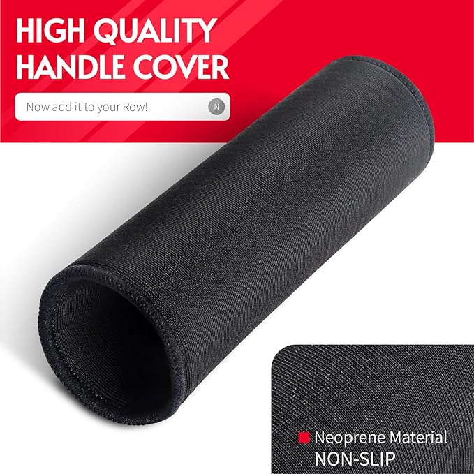 Handle Cover for Rowing Machines, Compatible with Peloton and Concept 2 Rower, Row Without Pain, Upgraded with Hook and Loop Tape, Strong Absorbent, Tailored for Rowing (2026 New Version)