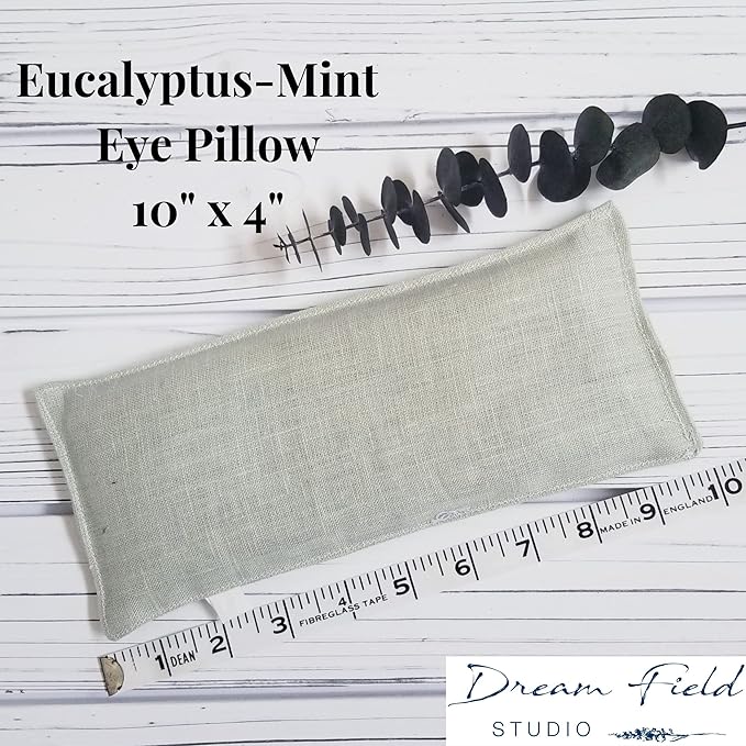 Handmade Mint Eye Pillow – Natural Flax Seed Aromatherapy Mask with Eucalyptus & Peppermint – Hot or Cold Comfort – Relaxation & Self-Care Gift – Small Batch USA Made | Forest Floral
