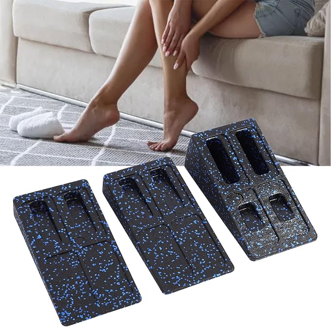 3 - Piece Adjustable Calf Stretcher Slant Board, Squat Wedge Block for Heel Elevated Squats and Plantar Fasciitis Relief, EPP Foam Stretching Wedge with Non - Slip Surface for Home
