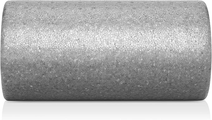 Philosophy Gym 12" High-Density Foam Roller for Exercise, Massage, Muscle Recovery - Round, Gray