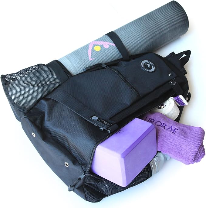 AURORAE Yoga Mat/Gym/Picklleball Cross-body Travel Sling Back Pack. Mat sold separately.