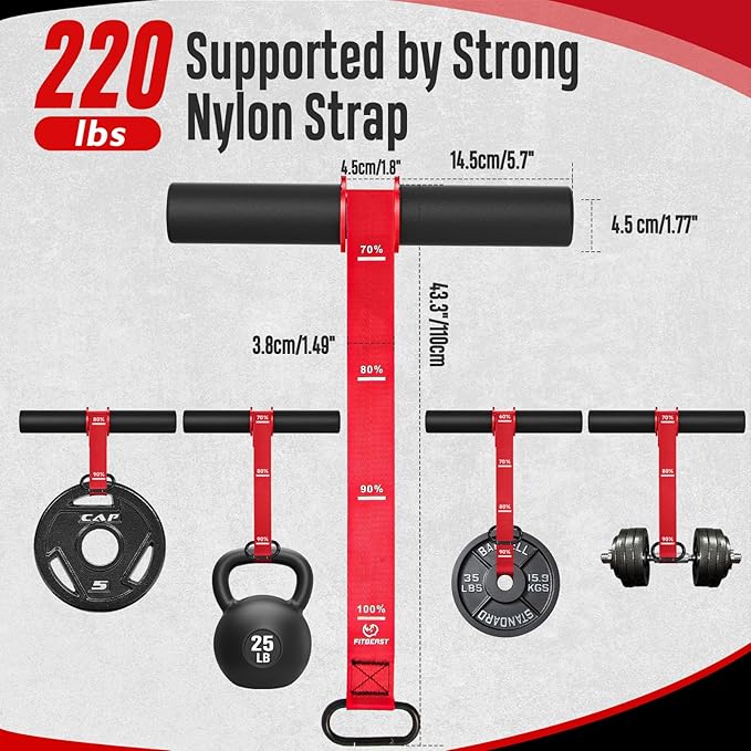FitBeast Forearm Strengthener & Wrist Roller - Forearm Strength Trainer with Thickened Anti-Slip Grip Handles&Adjustable Strap, Perfect for Forearm Exercising, Boosting Grip Strength, Muscle Building