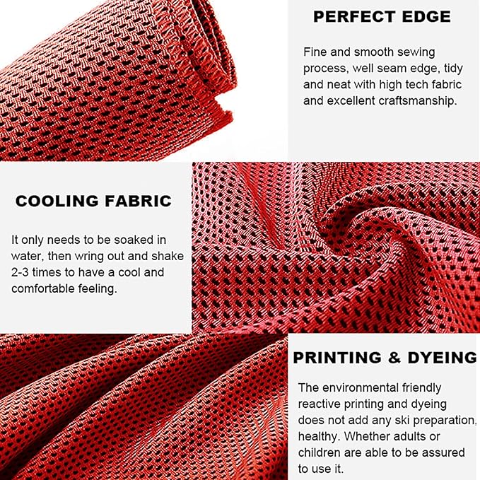 Pack of 20 Cooling Towel 40x12'' Ice Towel for Neck and Face Microfiber Chilly with Bag Breathable Yoga Gym Stay Cool Towels Sweat Rag for Workout Running Camping Pilates Beach, Red