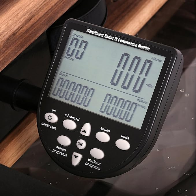 WaterRower Walnut Rowing Machine with S4 BLE Monitor | USA Made Water Rower | Original Handcrafted Erg Machine for Home Use & Gym | Best Warranty