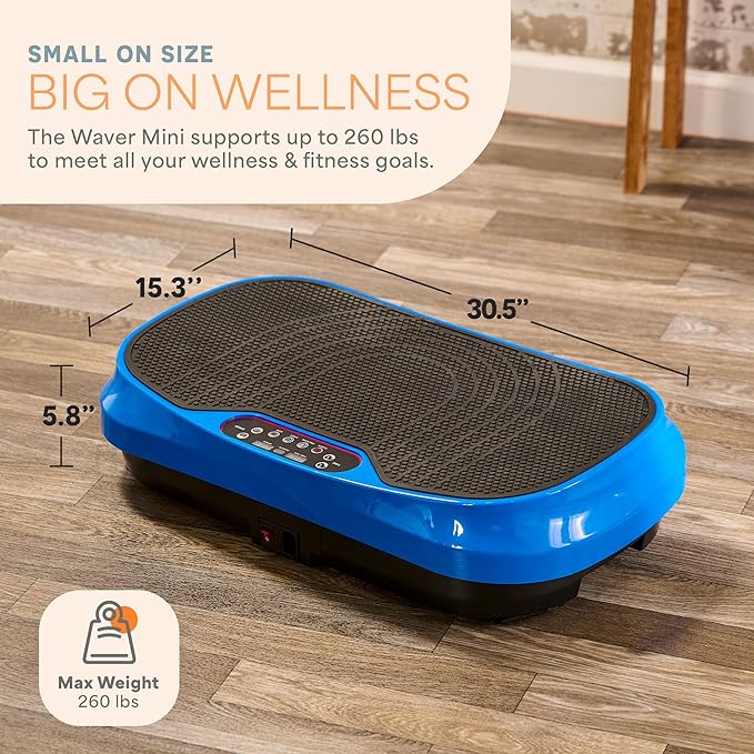 Lifepro Vibration Plate for Lymphatic Drainage – Whole Body Vibrating Platform Exercise Machine for Muscle Toning & Recovery with Remote Max Load 260 lb
