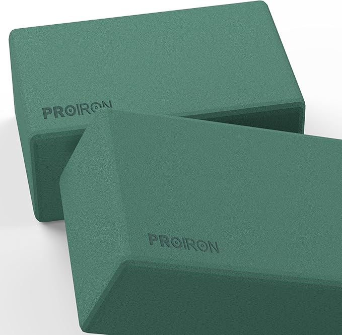 PROIRON Yoga Blocks, 2 Pack Supportive High Density Premium Eva Foam, Soft Non-Slip Surface with Curved Edges Stretch Blocks For Yoga, Pilates, Stretching