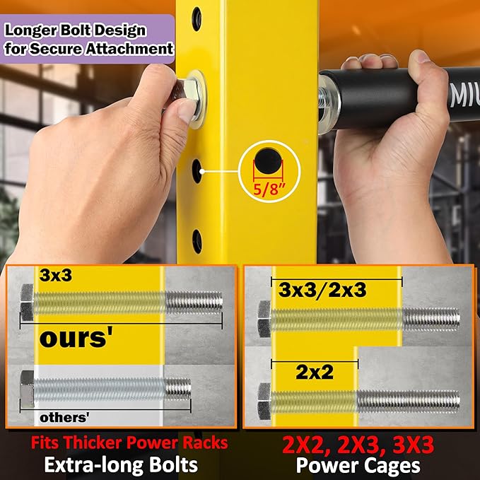 Weight Plate Holder, Power Rack Attachments for Olympic 2-Inch Weight Plate Storage, Fits 2x2, 2x3, 3x3 Power Cages with 1" or 5/8" Holes