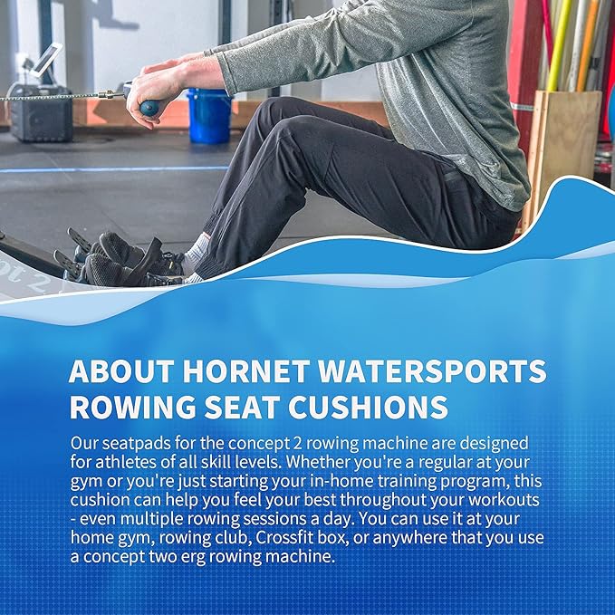 Non-Slip Rowing Machine Seat Pad (Tailored for Concept 2) by Hornet Watersports