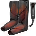 FIT KING Air Compression Leg and Foot Massager with Heat for Circulation and Pain Relief Helpful for Swollen Legs Edema RLS - Great Gift for Women Parents Friends