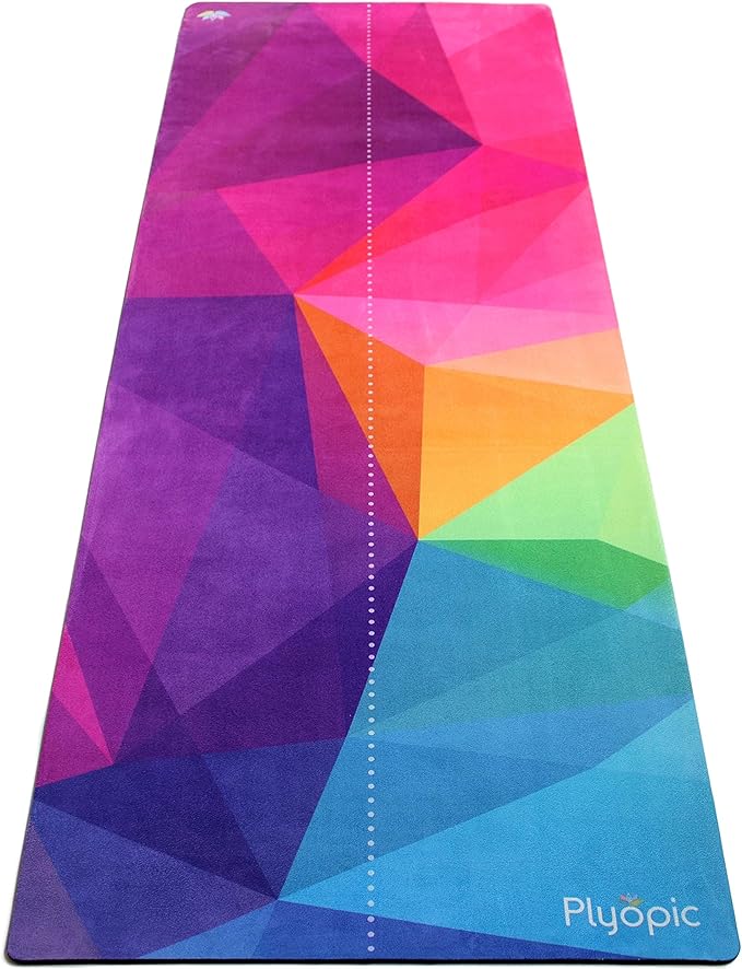 Plyopic. All In One Yoga Mat | Luxury Sweat-Grip Mat/Towel Combo | Ideal for Yoga, Hot Yoga, Bikram, Pilates, Workout & Exercise | Eco-Friendly Natural Rubber