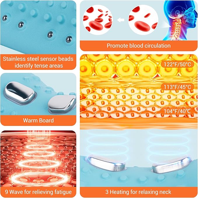 Upgraded Neck Massager 2026, Neck and Shoulder Massager with Heat, Stretcher, Vibration, Portable Cervical Traction Device, Neck Massagers for Pain Relief Deep Tissue