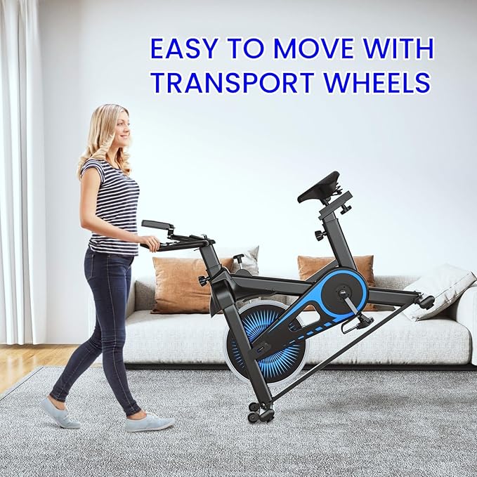 NAYSAYE Exercise Bike, Adjustable Stationary Bikes with Smartphone Mount, Professional Exercise Bike with Digital Pulse Display for Home and Office