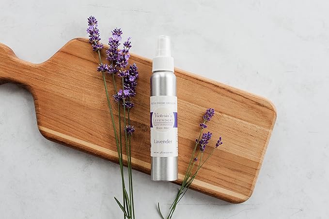 Victoria's Lavender Luxury Aromatherapy Eye Mask Pillow, Body Mist 4 oz, Pillow & Linen Spray 2.5 oz with Lavender Essential Oil, Made in The USA Gift Set Ideal for Lavender Lovers - (Set of 3)