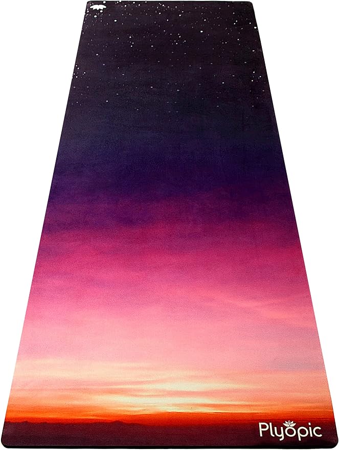 Plyopic. All In One Yoga Mat | Luxury Sweat-Grip Mat/Towel Combo | Ideal for Yoga, Hot Yoga, Bikram, Pilates, Workout & Exercise | Eco-Friendly Natural Rubber