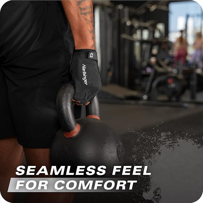 Power Gloves 3.0 - Durable Half Finger Weightlifting Gloves with Adjustable Wrist Closure, Breathable Leather Palm, Men's