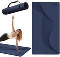 Large Yoga Mat 76"x 40"x10mm (2/5 inch) – Extra Thick & Wide, TPE Fitness Mat, Printed Non-Slip Exercise Mat with Carrying Strap for Men & Women, Pilates, Stretching, Fitness & Workout