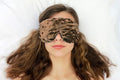 Luxe Handmade Blackout Sleep Eye Mask - Adjustable Strap - Unscented - Mocha - TEM-MO