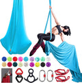 Aerial Silk Set, Premium 9Yards/8.2m Medium Stretch Fabric Silks, Perfect for AntiGravity Hammock Yoga Training & Dance Circus Performances Includes Hardwares & Daisy Chains