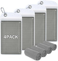 4 Pack Cooling Towels (40"x12"), Soft Breathable Cooling Towels for Neck and Face, Microfiber Workout Towels for Yoga, Golf, Running, Hiking & More Activities