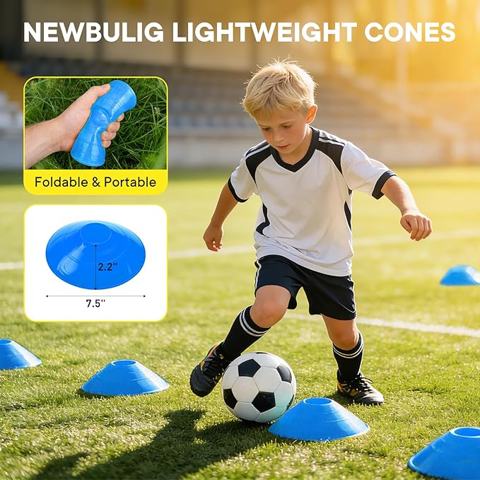 Agility Ladder Speed Training Equipment Set-20ft Ladder, 12 Cones, 4 Adjustable Hurdles, Jump Rope, Resistance Parachute| Basketball, Soccer, Football Practice Equipment for Youth, Adults