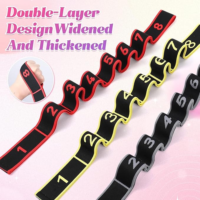 2026 Fitness Resistance Bands with Handles, Fitness Resistance Band for Stretching and Yoga, Fashion Puller Exercise, Adjustable Bands for Full Body Stretching Shaping