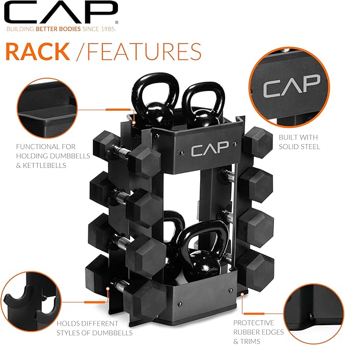 Cap Barbell Dumbbell and Kettlebell Storage Rack
