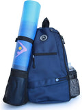 AURORAE Yoga Mat/Gym/Picklleball Cross-body Travel Sling Back Pack. Mat sold separately.