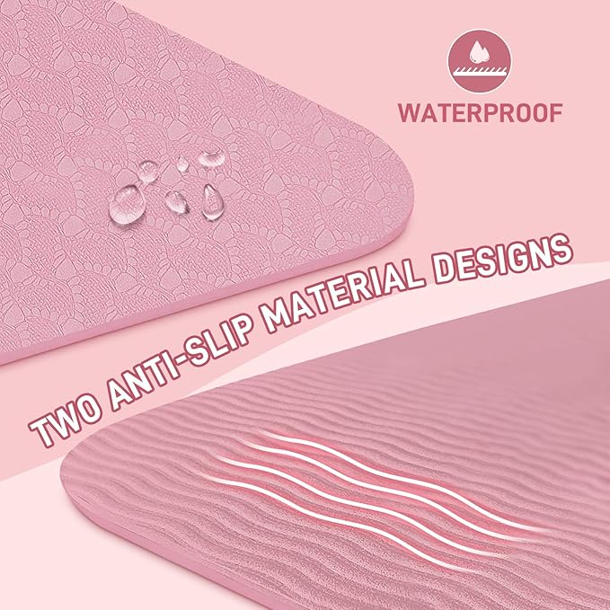 Foldable Yoga Mat for Travel 72"x 32"x 0.32"Inch, 8mm Thick Folding Exercise Mat, Outdoor Non-slip Pilates Mat for Women & Men, Wide Yoga Mat Packable for Workout and Fitness