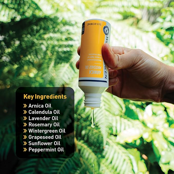 Wintergreen Arnica Massage Oil, 16.9 oz – Body Oil for Relaxation of Tight or Tired Muscles, Premium Blend for Relief, Arnica Gel Pain Relief for Athletes, Sports Therapy, Post-Workout Recovery