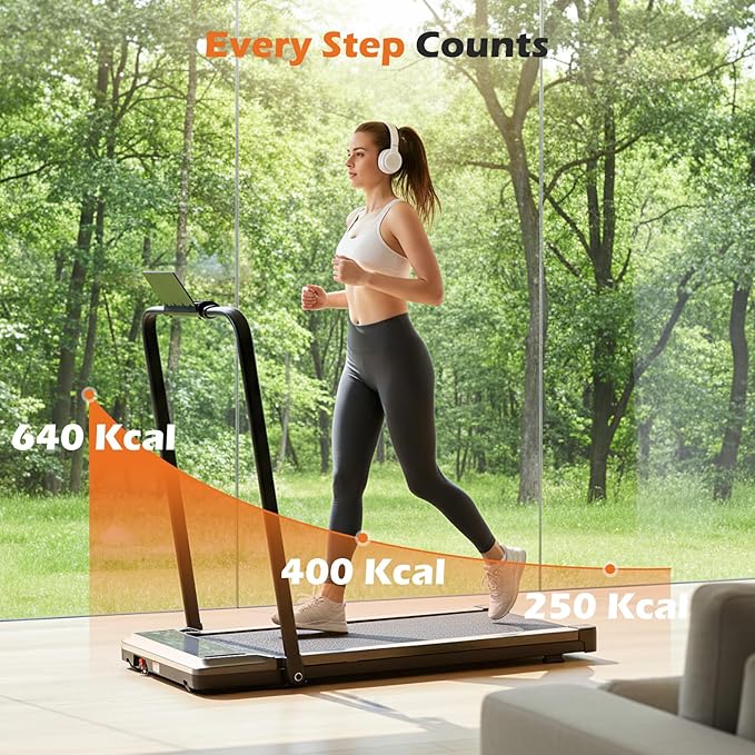 Sweetcrispy Compact Treadmill for Small Spaces, Quiet Under-Desk Walking Pad, Slim & Portable Design for Home Office Workouts, Easy to Store, Ideal for Apartments and Work-from-Home Fitness