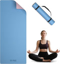 Yoga Mat Non Slip, Anti-Tear 1/4 Thick TPE Yoga Mats for Women and Men, 72"x24" Exercise & Fitness Mat with Carrying Strap, Workout Mats for Yoga, Pilates and Floor Exercise