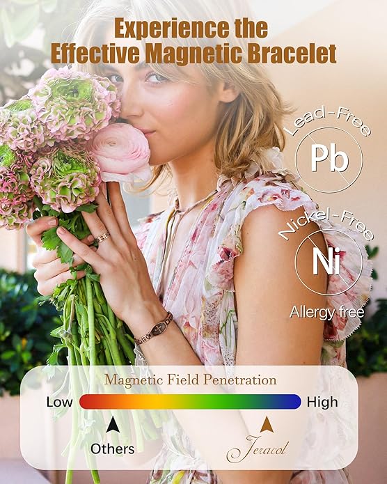 Copper Bracelets & Rings for Women, Copper Magnetic Bracelet for Women