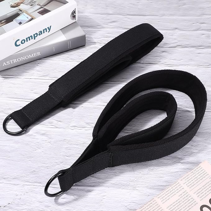 TOBWOLF Pilates Straps - Double Loop D-Ring Straps for Reformer, Padded, Home Gym Workout