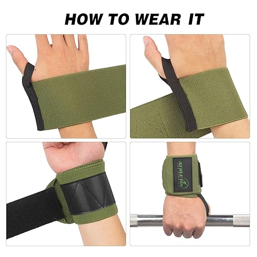 Professional Wrist Wraps, Heavy-Duty Support with Thumb Loop 18 Inch Pair for Powerlifting, Bodybuilding, Cross Training - Mesh carry pouch included (Pink)