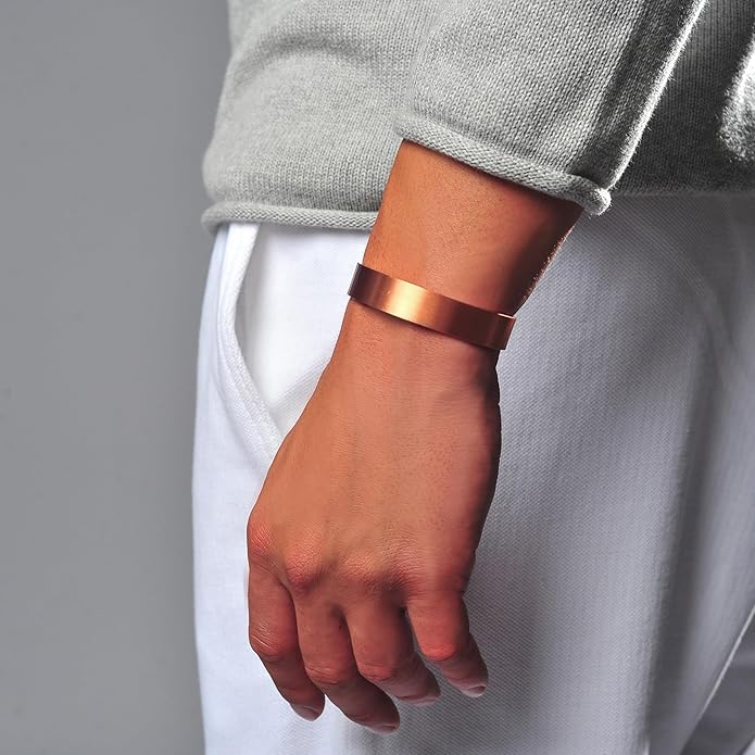 Earth Therapy Elegant Design Magnetic Field Copper Bracelets with Ultra Strength Magnets - Unisex - Adjustable