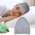 Castor Oil Pack Wrap for Head, Reusable Hat Wrap Organic Cotton for Women Sleeping，Castor Oil Pack Kit for Thinning, Balding, Dry and Damaged Hair(Oil Not Included) M
