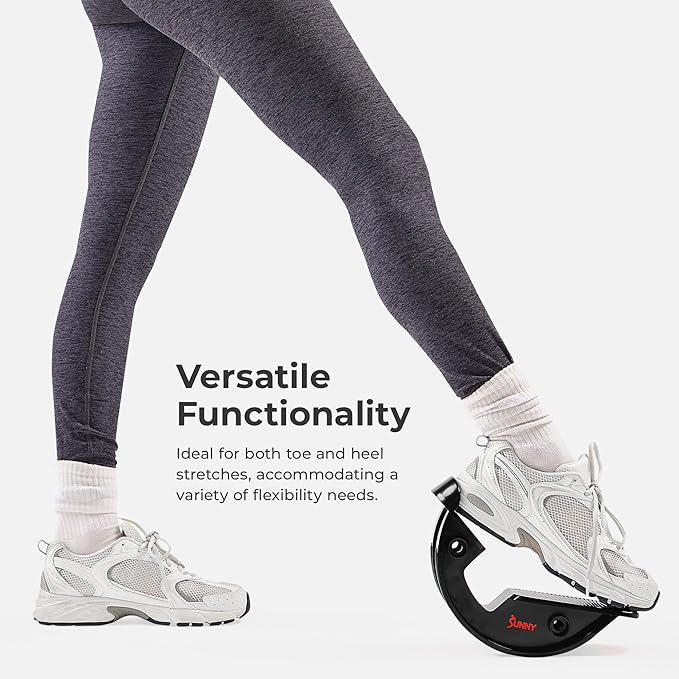 Sunny Health & Fitness Calf Stretcher and Foot Rocker for Plantar Tight Calves Relief Hamstring Ankle Strengthener Facetious Sling Stretch Fighter Stretching Device Mobility