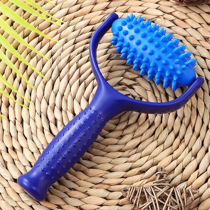 Lurrose Massage Balls Massage Roller with Handle and Nubs Massager Fascia Ball Self-Massage Roller for Body, Muscle, Relaxing