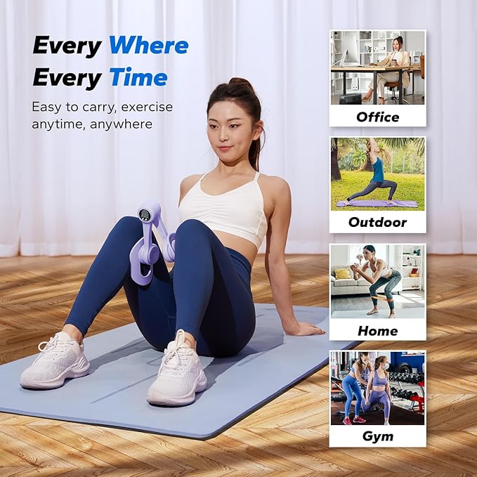 MERACH Thigh Trainer, Pelvic Floor Exercise Devices with Display Counter, Inner Thigh Exerciser for Women, Home Fitness Equipment for Hip/Leg/Butt